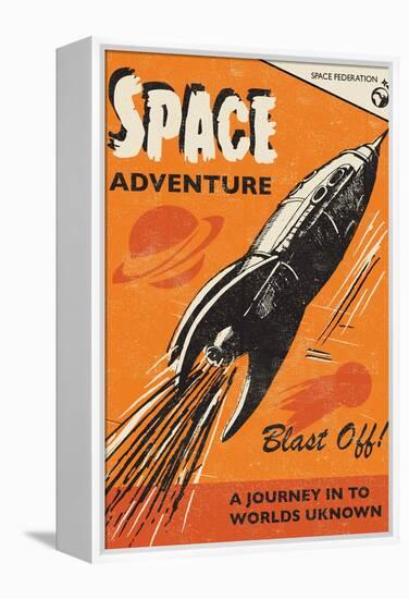 Space Adventure-Rocket 68-Framed Premier Image Canvas