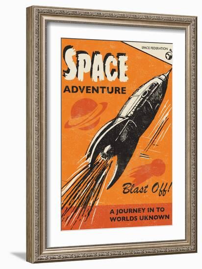 Space Adventure-Rocket 68-Framed Giclee Print