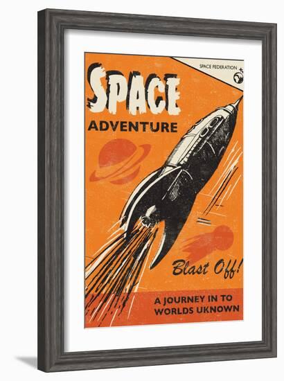 Space Adventure-Rocket 68-Framed Giclee Print