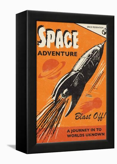 Space Adventure-Rocket 68-Framed Premier Image Canvas