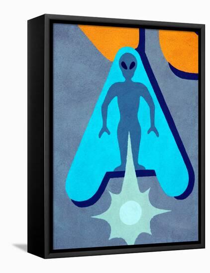 Space Alien Statue, Roswell, New Mexico, USA-Walter Bibikow-Framed Premier Image Canvas