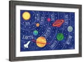 Space and Planets-Elizabeth Caldwell-Framed Giclee Print