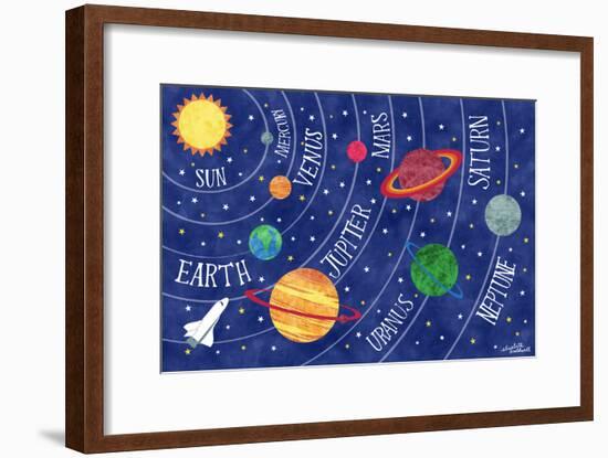 Space and Planets-Elizabeth Caldwell-Framed Giclee Print