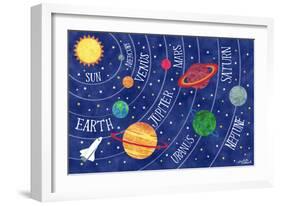 Space and Planets-Elizabeth Caldwell-Framed Giclee Print