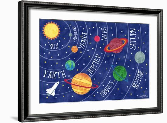 Space and Planets-Elizabeth Caldwell-Framed Giclee Print