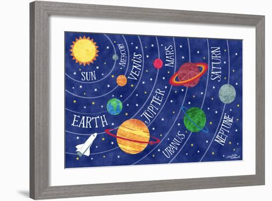 Space and Planets-Elizabeth Caldwell-Framed Giclee Print