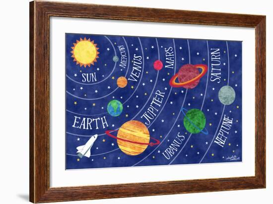 Space and Planets-Elizabeth Caldwell-Framed Giclee Print