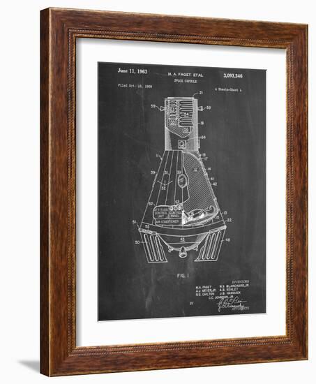 Space Capsule, Space Shuttle Patent-null-Framed Art Print