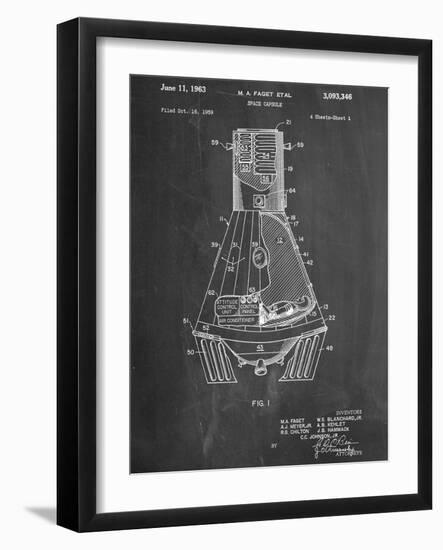 Space Capsule, Space Shuttle Patent-null-Framed Art Print