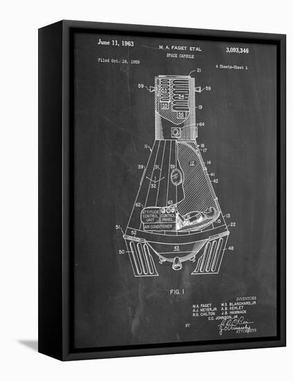 Space Capsule, Space Shuttle Patent-null-Framed Stretched Canvas