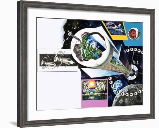 Space Colony-Wilf Hardy-Framed Giclee Print