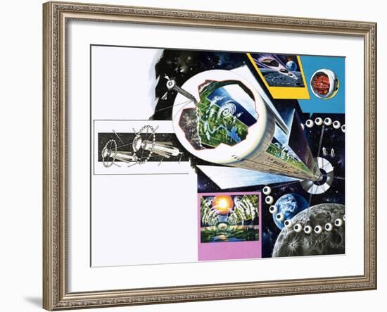 Space Colony-Wilf Hardy-Framed Giclee Print