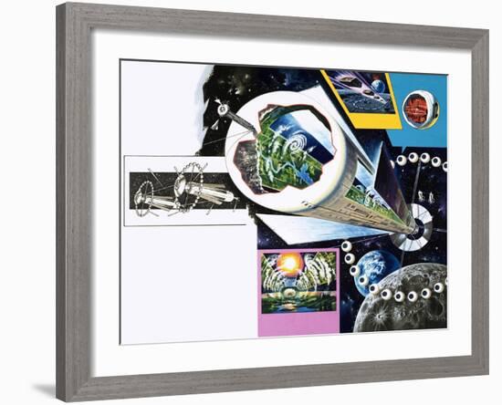 Space Colony-Wilf Hardy-Framed Giclee Print