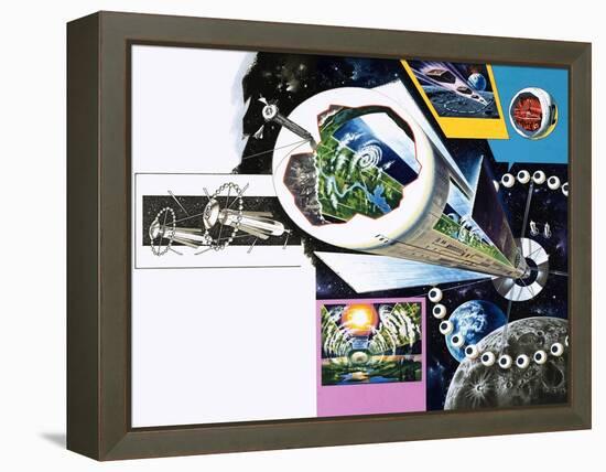 Space Colony-Wilf Hardy-Framed Premier Image Canvas