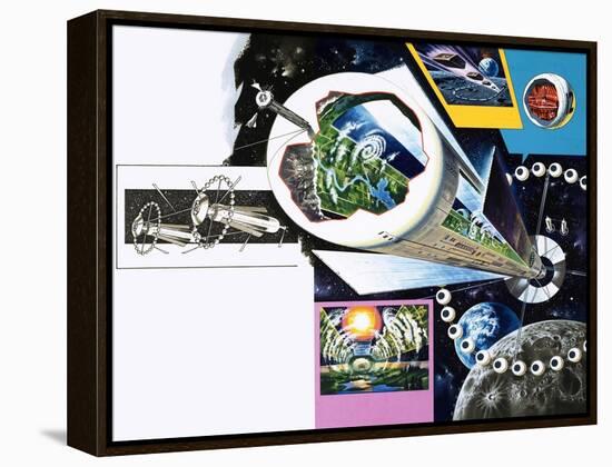 Space Colony-Wilf Hardy-Framed Premier Image Canvas