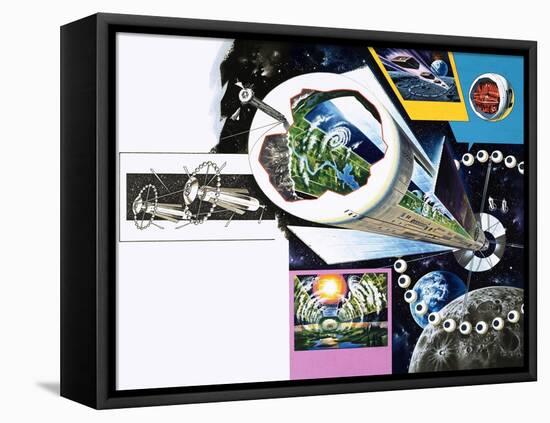 Space Colony-Wilf Hardy-Framed Premier Image Canvas