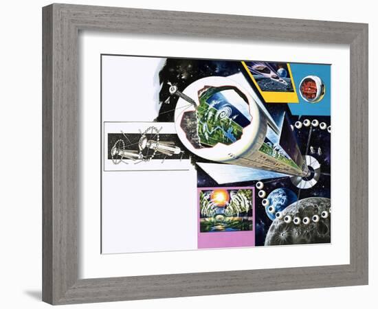 Space Colony-Wilf Hardy-Framed Giclee Print