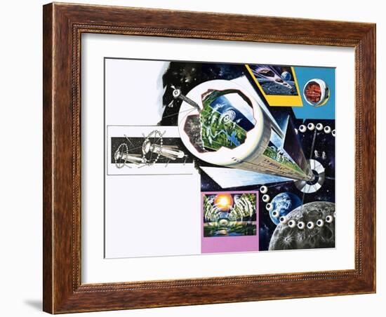 Space Colony-Wilf Hardy-Framed Giclee Print