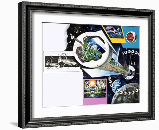 Space Colony-Wilf Hardy-Framed Giclee Print