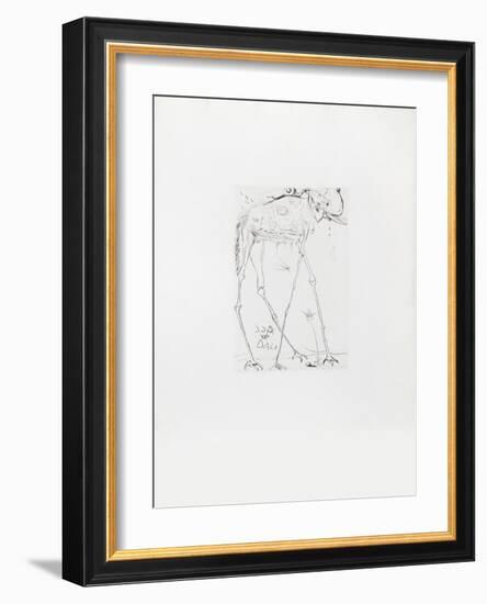 Space Elephant-Salvador Dalí-Framed Collectable Print