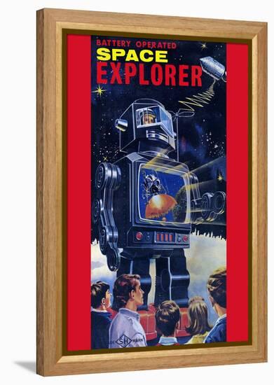 Space Explorer Robot-null-Framed Stretched Canvas