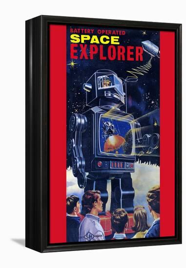 Space Explorer Robot-null-Framed Stretched Canvas