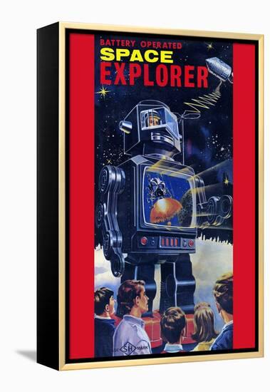 Space Explorer Robot-null-Framed Stretched Canvas