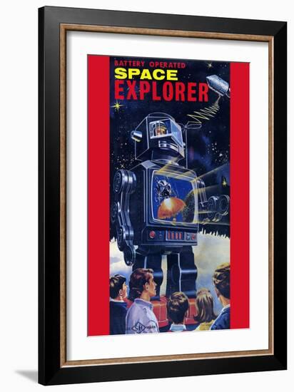 Space Explorer Robot-null-Framed Art Print