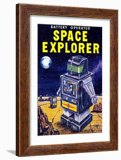 Space Explorer-null-Framed Art Print