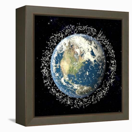 Space Junk, Conceptual Artwork-Roger Harris-Framed Premier Image Canvas