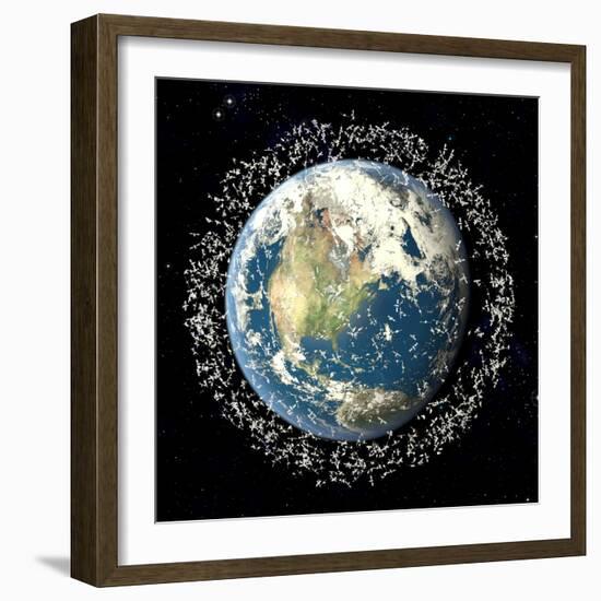 Space Junk, Conceptual Artwork-Roger Harris-Framed Premium Photographic Print