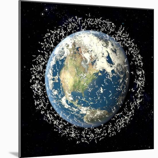 Space Junk, Conceptual Artwork-Roger Harris-Mounted Premium Photographic Print