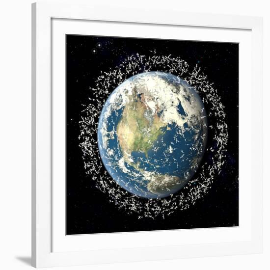 Space Junk, Conceptual Artwork-Roger Harris-Framed Photographic Print