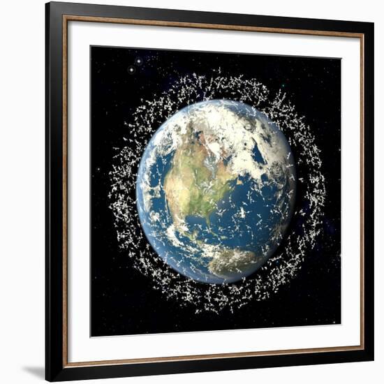 Space Junk, Conceptual Artwork-Roger Harris-Framed Photographic Print