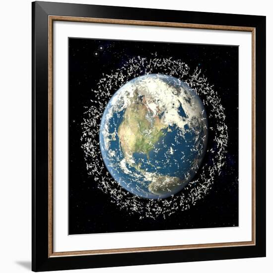 Space Junk, Conceptual Artwork-Roger Harris-Framed Photographic Print