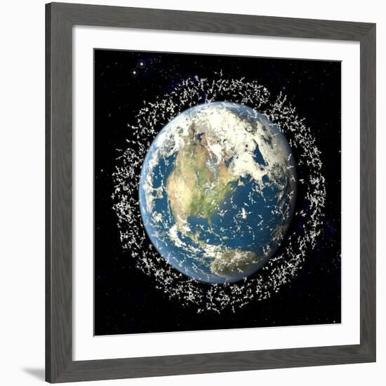 Space Junk, Conceptual Artwork-Roger Harris-Framed Photographic Print