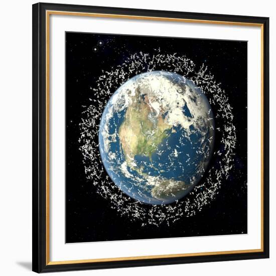 Space Junk, Conceptual Artwork-Roger Harris-Framed Photographic Print