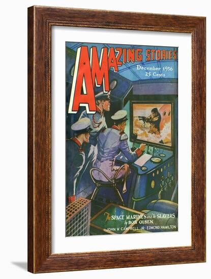 Space Marines and Slavers-Leo Morey-Framed Art Print