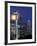 Space Needle and Full Moon, Seattle, Washington, USA-William Sutton-Framed Photographic Print