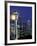 Space Needle and Full Moon, Seattle, Washington, USA-William Sutton-Framed Photographic Print