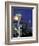 Space Needle and Full Moon, Seattle, Washington, USA-William Sutton-Framed Photographic Print