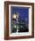 Space Needle and Full Moon, Seattle, Washington, USA-William Sutton-Framed Photographic Print