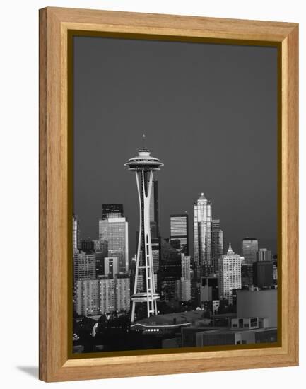 Space Needle at Dusk, Seattle, Washington, USA-Adam Jones-Framed Premier Image Canvas