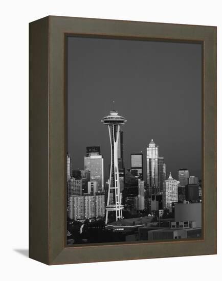 Space Needle at Dusk, Seattle, Washington, USA-Adam Jones-Framed Premier Image Canvas