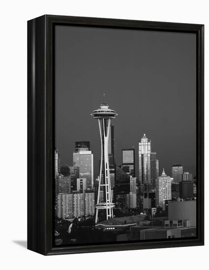 Space Needle at Dusk, Seattle, Washington, USA-Adam Jones-Framed Premier Image Canvas