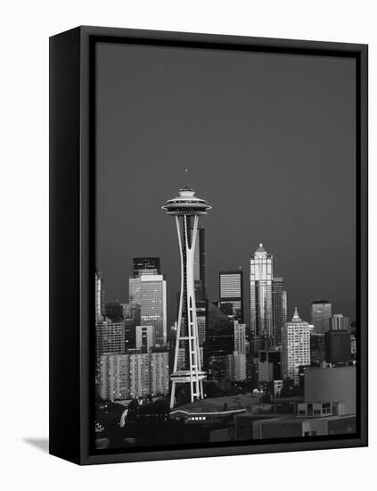 Space Needle at Dusk, Seattle, Washington, USA-Adam Jones-Framed Premier Image Canvas