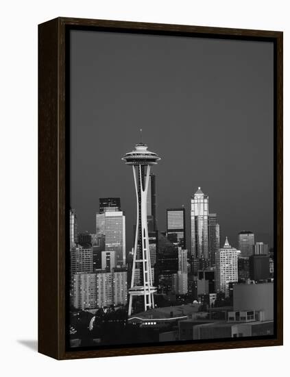 Space Needle at Dusk, Seattle, Washington, USA-Adam Jones-Framed Premier Image Canvas