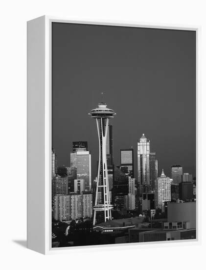 Space Needle at Dusk, Seattle, Washington, USA-Adam Jones-Framed Premier Image Canvas