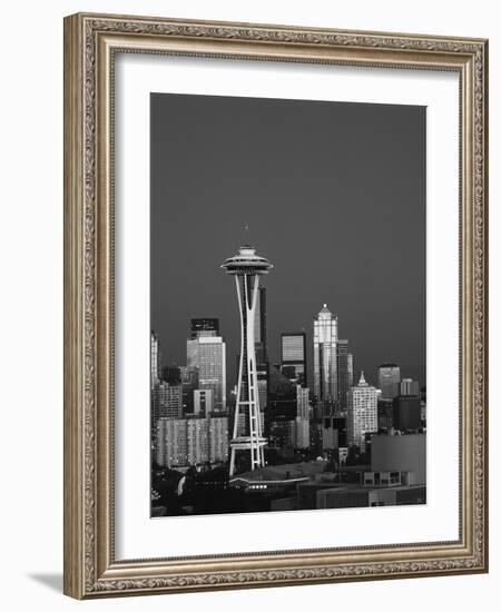 Space Needle at Dusk, Seattle, Washington, USA-Adam Jones-Framed Photographic Print