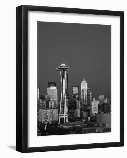 Space Needle at Dusk, Seattle, Washington, USA-Adam Jones-Framed Photographic Print